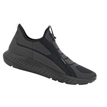 Men's Ecco Ath-1fm Alpha Slip-on Sneakers Black | Canada 600AHK